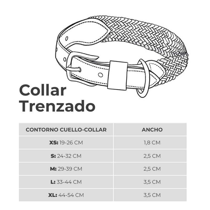 COLLAR PARA PERRO TRENZADO - CLOE NOCTURNO