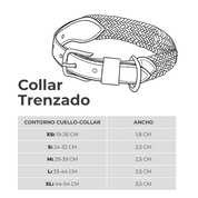 COMBO COLLAR + CORREA TRENZADO PARA PERRO-OLIVE