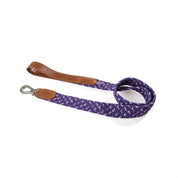 COMBO COLLAR + CORREA TRENZADO PARA PERRO-VIOLETA