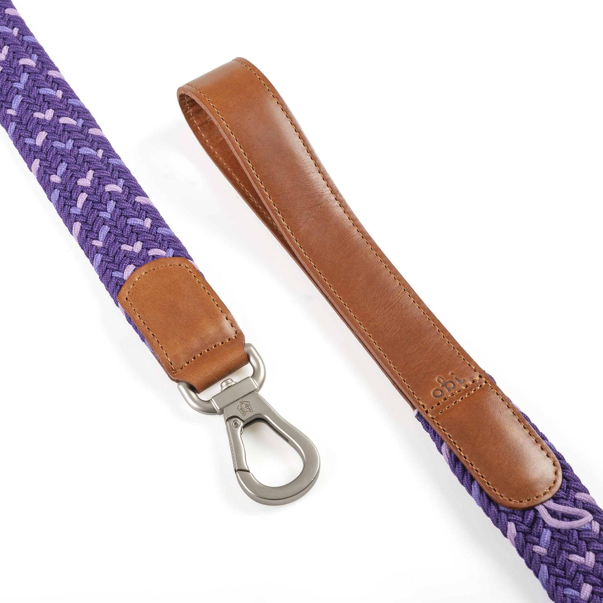 COMBO COLLAR + CORREA TRENZADO PARA PERRO-VIOLETA