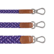 COMBO COLLAR + CORREA TRENZADO PARA PERRO-VIOLETA