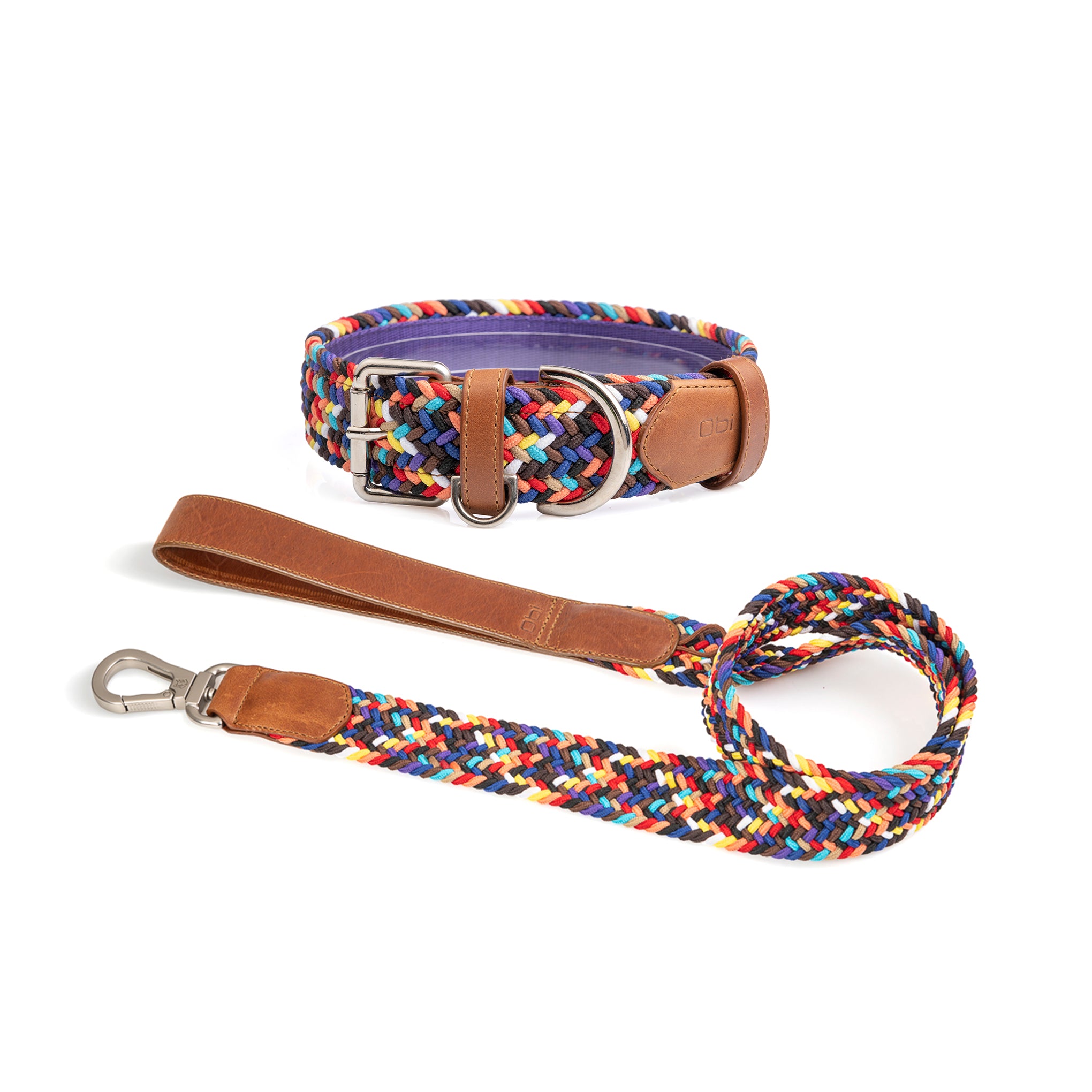 COMBO COLLAR + CORREA TRENZADO PARA PERRO-SPARKIE