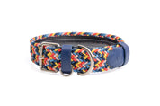 COLLAR PARA PERRO TRENZADO - CLOE RETRO BLUE