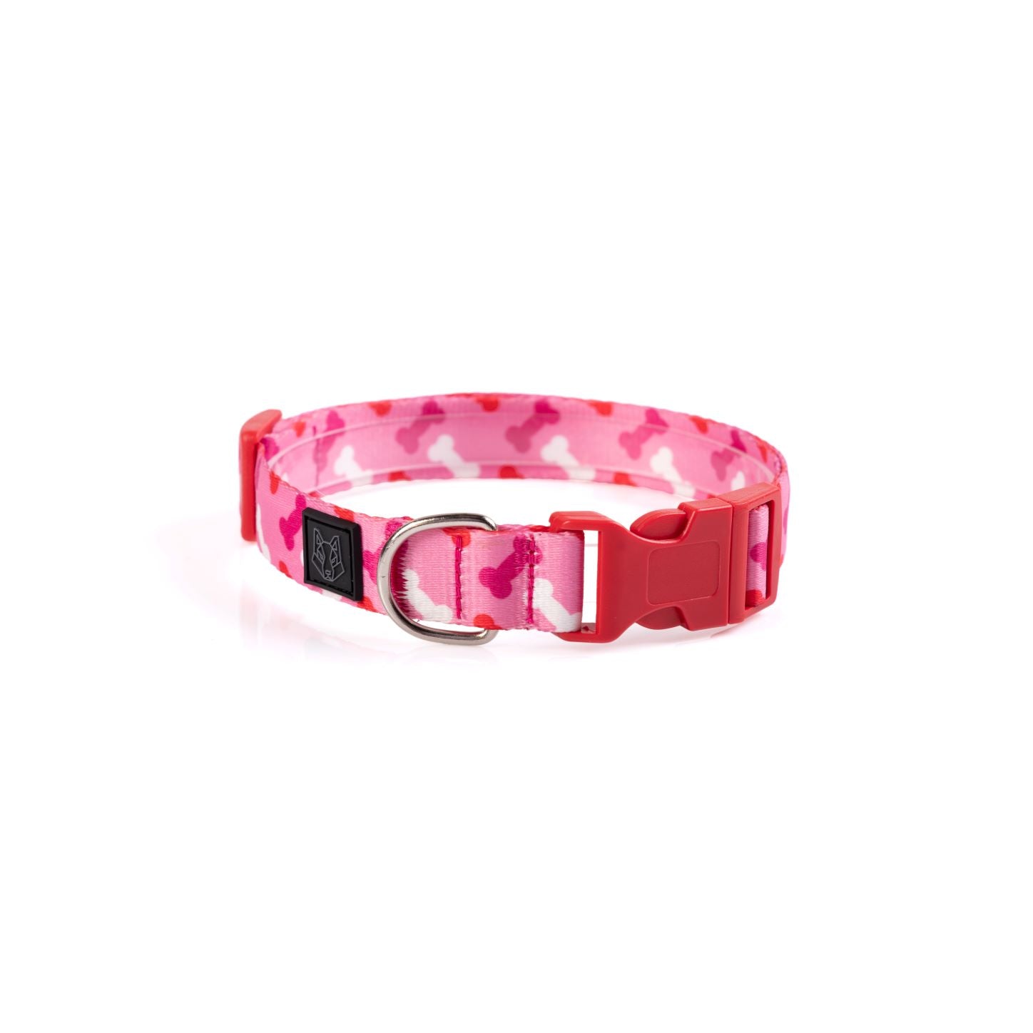 TRICOMBO HUESITOS PINK- COLLAR + ARNÉS + CORREA ESTAMPADOS PARA PERRO